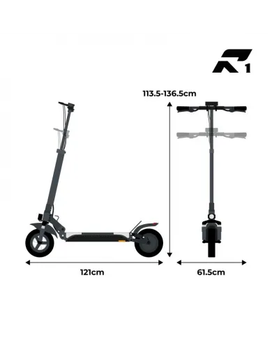 Trottinette Électrique RUPTOR R1 V2 Noire | 500W 20Ah