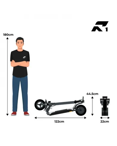 Electric Scooter RUPTOR R1 V2 Black | 500W 20Ah