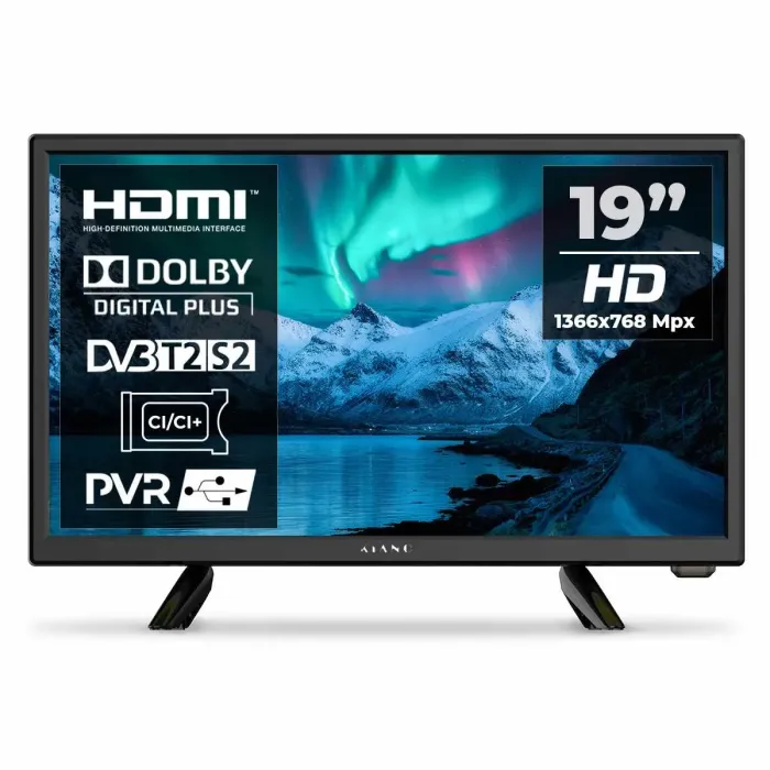 KIANO SLIMTV 19" TRAVEL LED TV Ideal for camper, truck, 12V charger