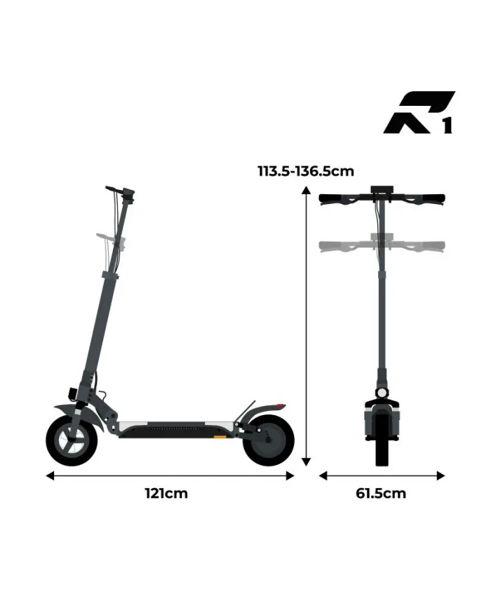 OUTLET Electric Scooter RUPTOR R1 V2 Black| 500W 20Ah [B]