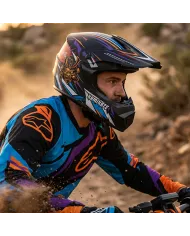 copy of Kamikaze full-face helmet for scooters, MTBs and bicycles Orange