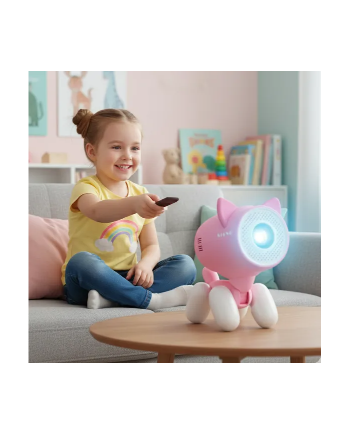 Home cinema projector with educational features Kiano Alpha KID Pink (cat)