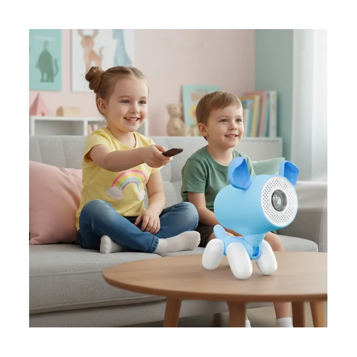 Kiano Alpha KID Blue Home Cinema Projector with Educational Features (dog)
