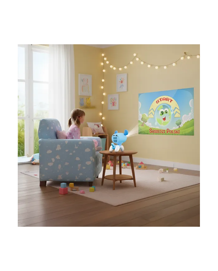 Kiano Alpha KID Blue Home Cinema Projector with Educational Features (dog)
