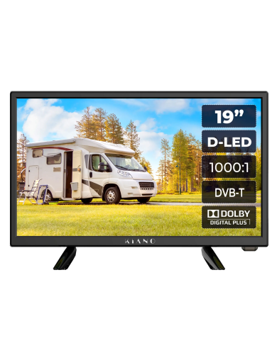 KIANO SLIMTV 19" TRAVEL LED TV Ideal for camper, truck, 12V charger