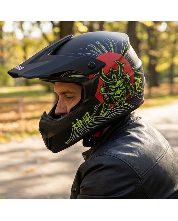 Kamikaze Tokyo Drift full face helmet for scooter, MTB and bicycle