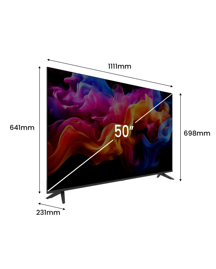 Kiano Elegance 50" 4K Smart TV VIDAA Netflix. HBO, Prime
