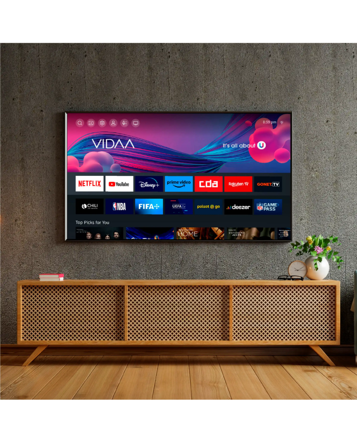 Kiano Elegance 50" 4K Smart TV VIDAA Netflix. HBO, Prime