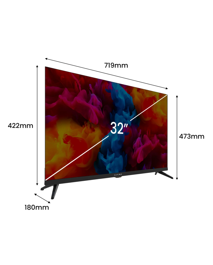 Kiano Elegance TV 32" HD Ready Black LED TV