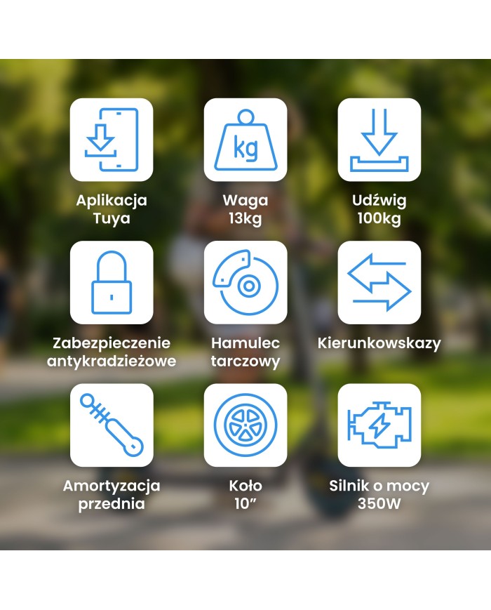 Motus Scooty 10 Elite Electric Scooter - 350W, 40 km range