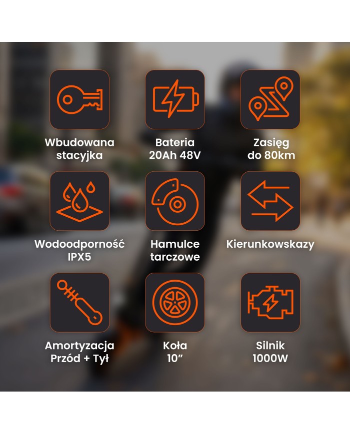 Kamikaze K1 Plus Electric Scooter + ignition key - 7way.pl