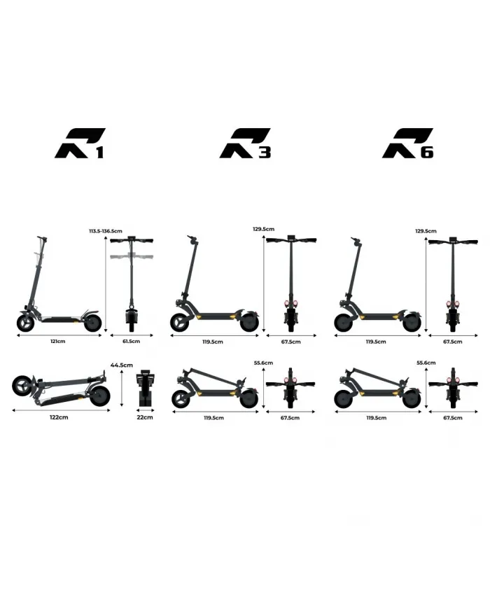 OUTLET Electric Scooter RUPTOR R1 V2 Black| 500W 20Ah [C]
