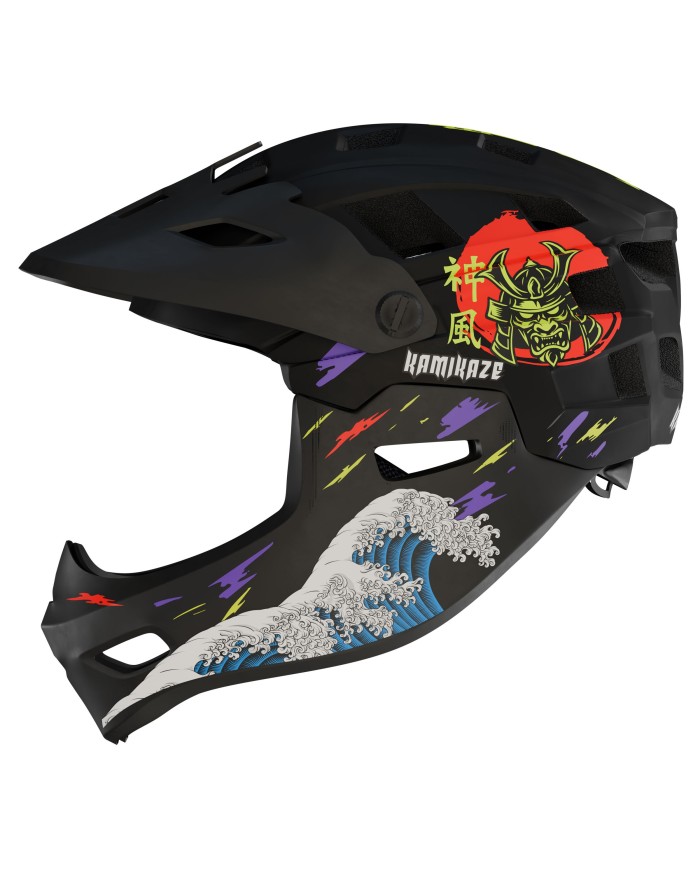 Kamikaze RONIN Wave Black Full Face Helmet