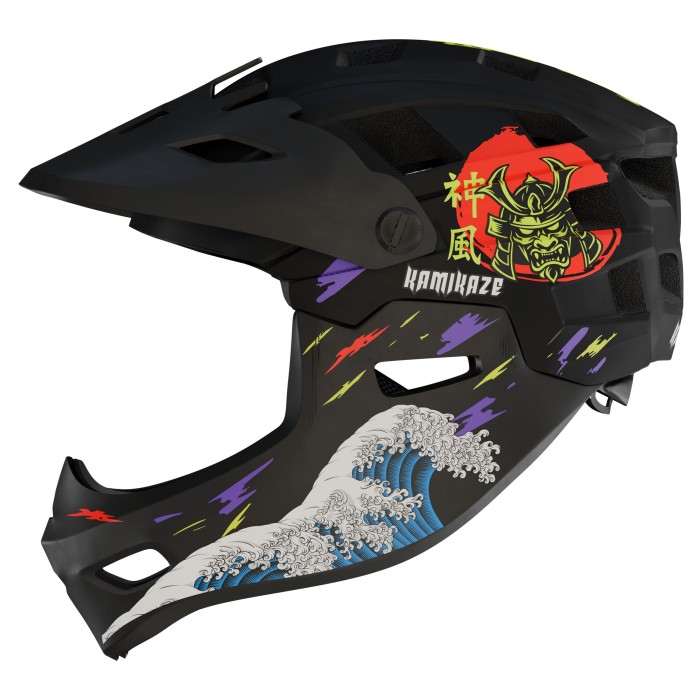 Kamikaze RONIN Wave Black Full Face Helmet