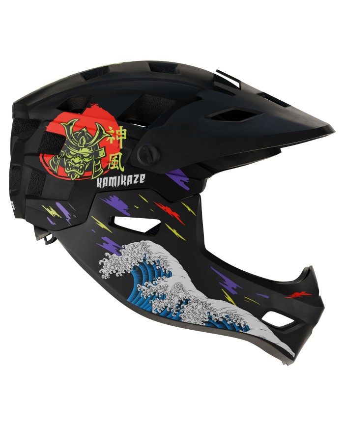 Kamikaze RONIN Wave Black Full Face Helmet