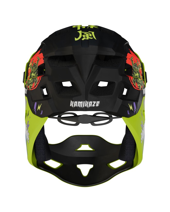 Kamikaze RONIN Wave Green Full Face Helmet