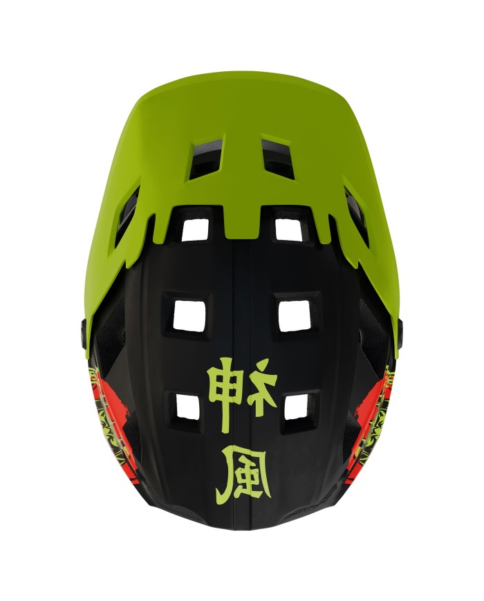 Kamikaze RONIN Wave Green Full Face Helmet