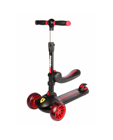 Ferrari 2-in-1 Kids' Three-Wheeled Scooter FXK28-2 Black