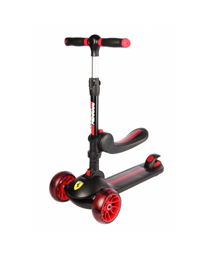 Ferrari 2-in-1 Kids' Three-Wheeled Scooter FXK28-2 Black