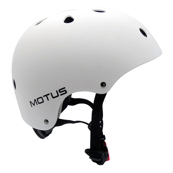 Adjustable MOTUS white helmet for bicycle, electric scooter