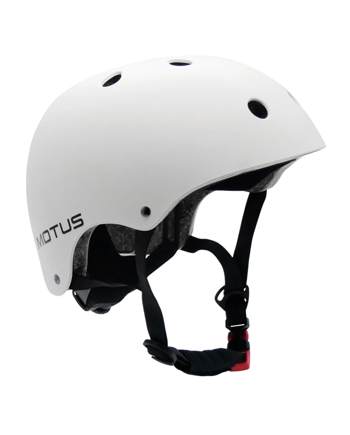 Adjustable MOTUS white helmet for bicycle, electric scooter