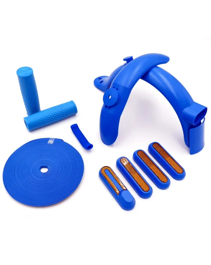 Blue electric scooter personalization kit