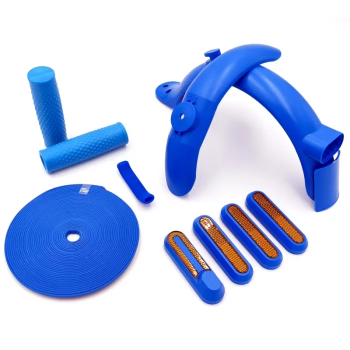 Blue electric scooter personalization kit