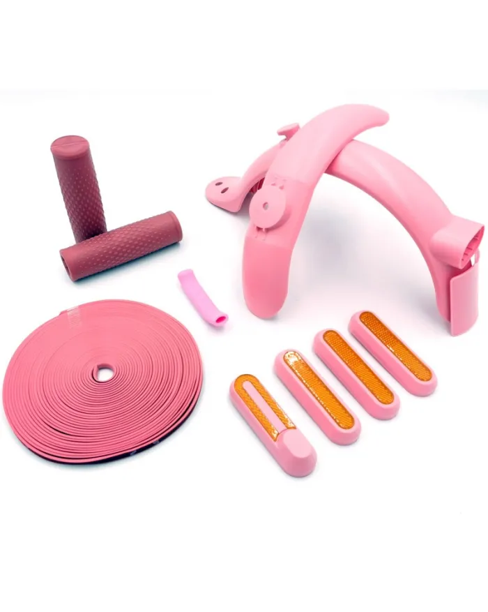 Pink electric scooter personalization kit