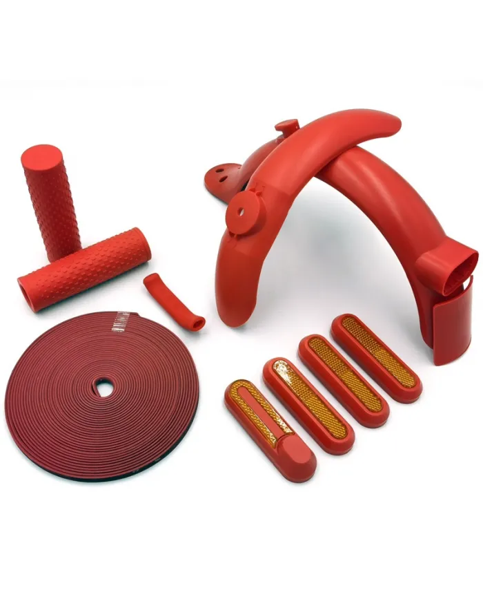 Red personalisation kit for electric scooters