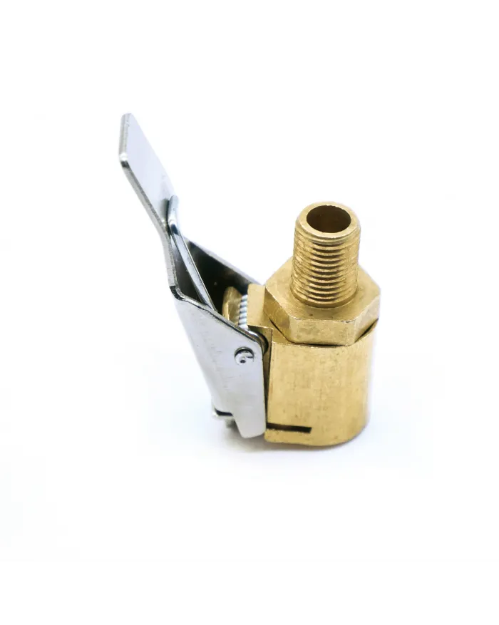 Quick-release connector, adapter for pump facilitating wheel inflation