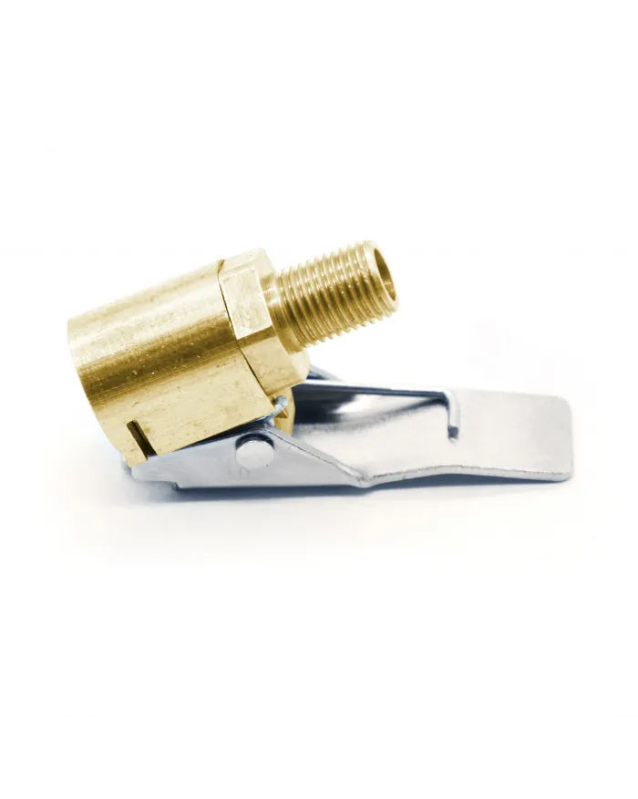 Quick-release connector, adapter for pump facilitating wheel inflation