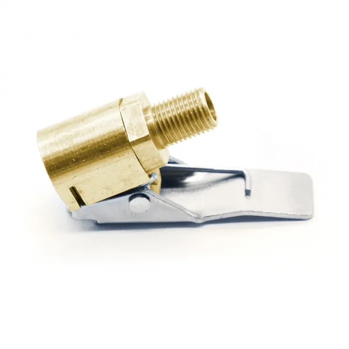 Quick-release connector, adapter for pump facilitating wheel inflation