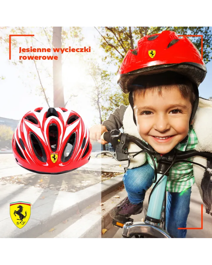 Ferrari FAH35 Red Urban Bicycle and Skate Helmet