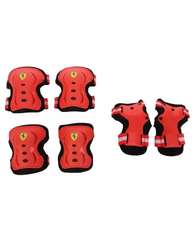 Ferrari children's knee, elbow and wrist protector set size XXS red