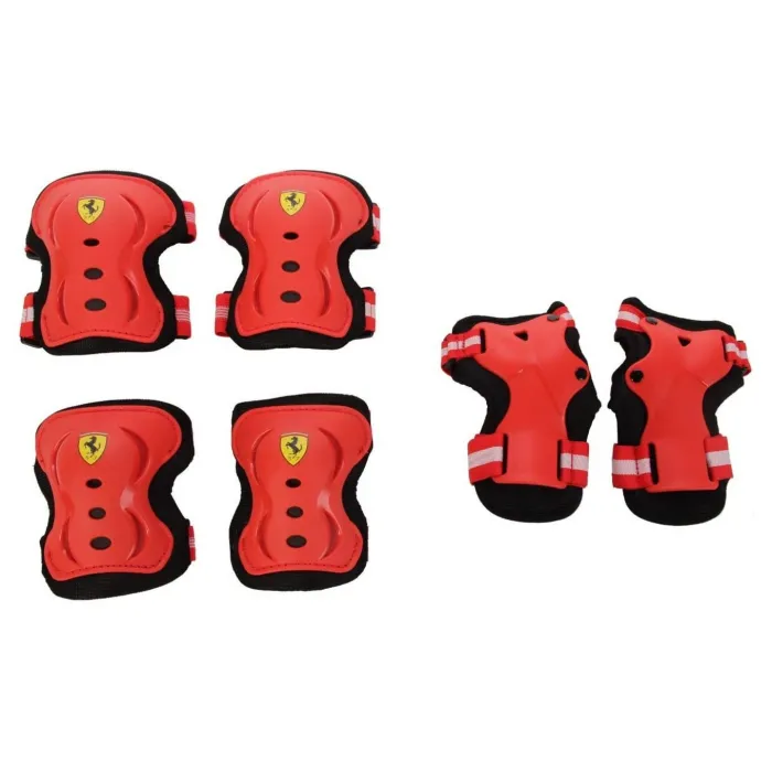 Ferrari children's knee, elbow and wrist protector set size XXS red