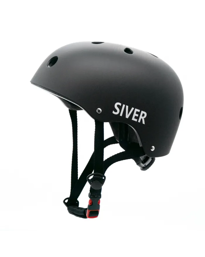 Adjustable bicycle helmet SIVER size S black