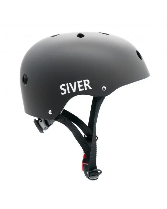 Adjustable Bicycle Helmet SIVER size M black