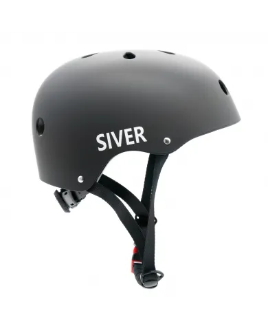 Adjustable SIVER Bicycle Helmet Size L Black