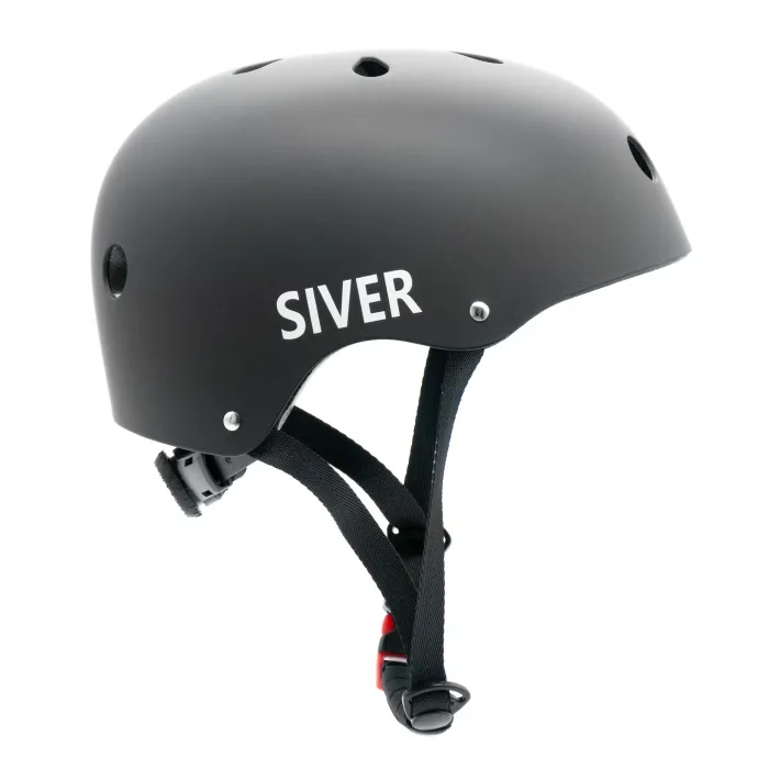 Adjustable SIVER Bicycle Helmet Size L Black