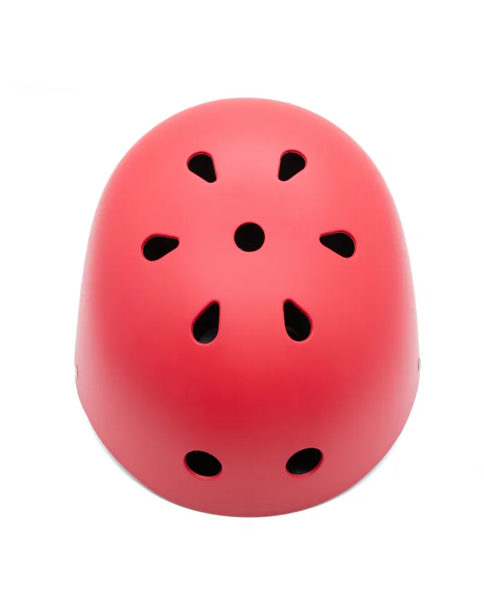 Adjustable bicycle helmet SIVER size M red