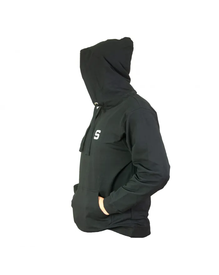 Men's SIVER Hoodie size M/L colour black