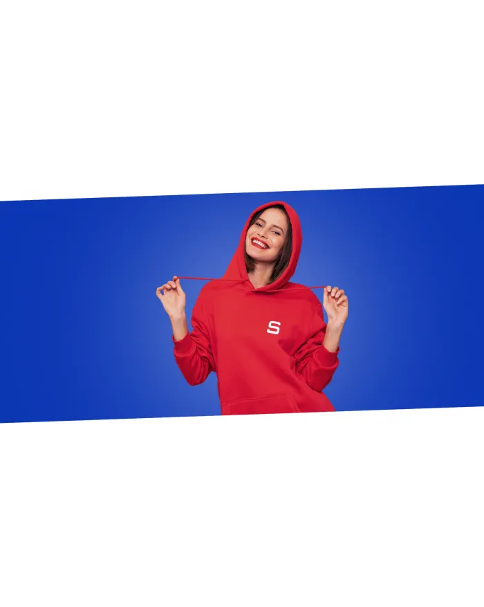 Women's SIVER Hoodie size M/L colour red