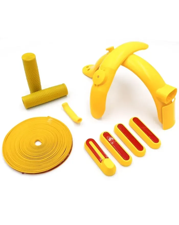 Yellow kit for personalizing electric scooters